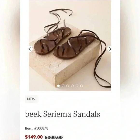 Beek Gladiator Black Leather Strappy Sandals - Picture 5 of 5